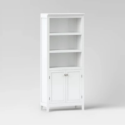 72" Carson 5 Shelf Bookcase With Doors - Threshold - Image 9