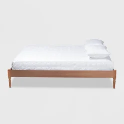 Colette French Bohemian Wood Platform Bed Frame - Baxton Studio