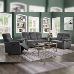 76" Treyton Sofa Gray Chenille - Acme Furniture