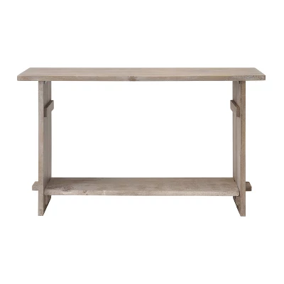 52" Castleton Mango Wood Console Driftwood - Alaterre Furniture - Image 2