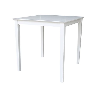 Solid Wood 36" Square Dining Table White - International Concepts - Image 5