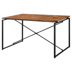 48" Jurgen Dining Table Oak/Black - Acme Furniture