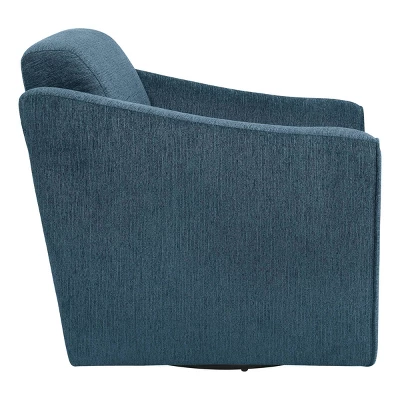 Cassie Swivel Arm Chair Navy - OSP Home Furnishings - Image 2