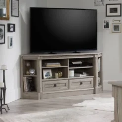 Palladia Corner TV Stand For TVs Up To 60" Dark Brown - Sauder
