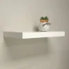 24" Floating Shelf Wall Mounted Hidden Brackets White - Inplace