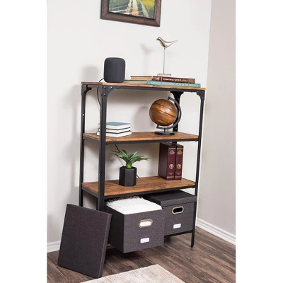 Internet's Best Collapsible File Box Storage Organizer With Lid - 1 Pack - Charcoal - Image 3