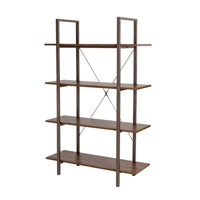 Modern Industry Metal/Wooden 4 Tier Bookcase With Shelves - Glitzhome - Image 9
