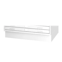 Safco 2-Drawer Flat File Cabinet UnAssembled Specialty White 4999WHR