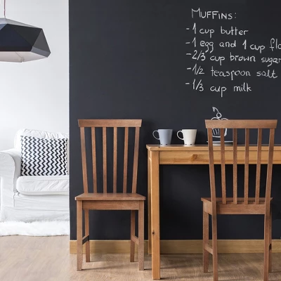 Costway Set Of 2 Dining Chair Brown Kitchen Spindle Back Side Chair With Solid Wooden Legs - Image 3