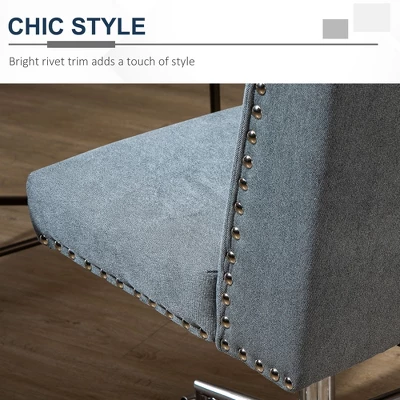 Vinsetto Ergonomic Mid Back Computer Office Chair, Task Desk 360° Swivel Rocking Chair W/ Adjustable Height - Image 5