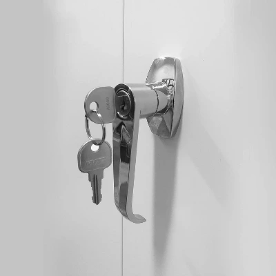 Aobabo Durable Locking Metal Storage Cabinet Organizer With 4 Adjustable Shelves And 2 Keys For Garages And Offices - Image 3