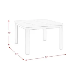 5pc Celine Square Counter Height Dining Set With 4 Side Chairs Gray - Picket House Furnishings