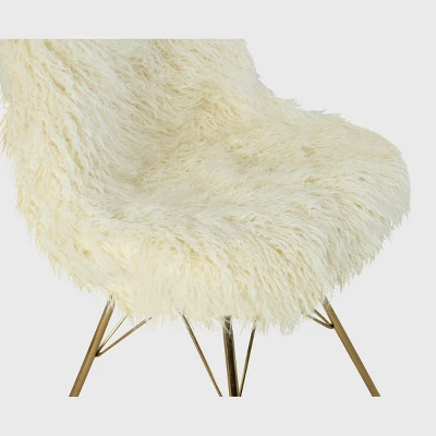 Remy Flokati Chair White - Linon - Image 5