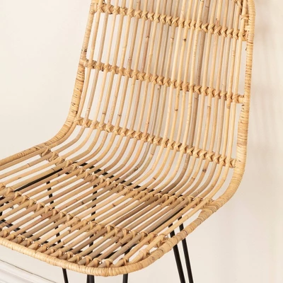 2pk Stool Balka Rattan Counter Height Barstool Rattan/Black - South Shore - Image 7