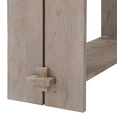 52" Castleton Mango Wood Console Driftwood - Alaterre Furniture - Image 4