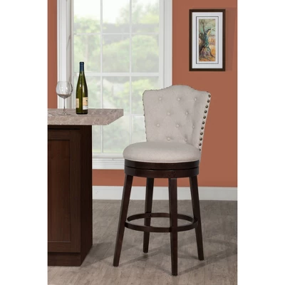 Edenwood Swivel Counter Height Barstool Cream - Hillsdale Furniture