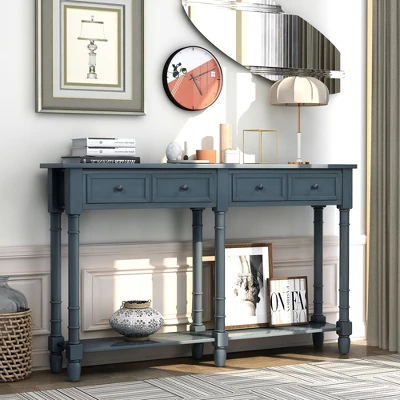 Console Table With Two Storage Drawers And Bottom Shelf-ModernLuxe - Image 11