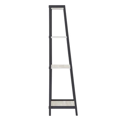 3pc Neveah Marble Ladder Desk And Bookcase Set Matte Black - Inspire Q - Image 12