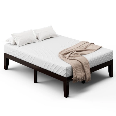 Costway Full Size Wood Bed Frame & Memory 8'' Foam Mattress Set CertiPUR-US Certified - Image 9