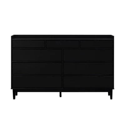 Mid-Century Modern Solid Wood 9 Drawer Horizontal Dresser - Saracina Home - Image 7