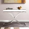 Southern Enterprises Lillian Console Table Chrome/Mirror - Aiden Lane