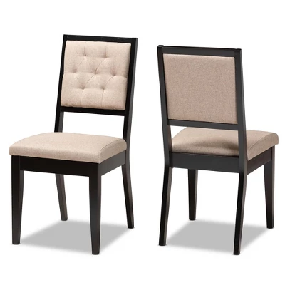 2pc Gideon Wood Dining Chair Set - Baxton Studio - Image 10