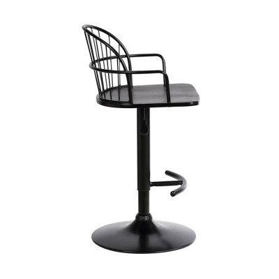 Edward Adjustable Metal Barstool - Armen Living - Image 2
