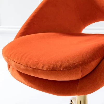 Hector Velvet ErgonomicTask Chair Home Office Desk Chair Swivel Adjustable With Open Back Design| Karat Home - Image 5