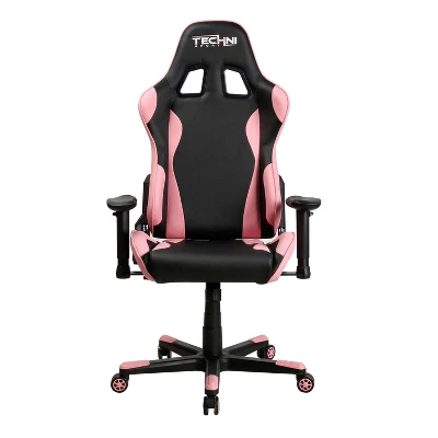 Ergonomic High Back Racer Style PC Gaming Chair Pink - Techni Sport - Image 6