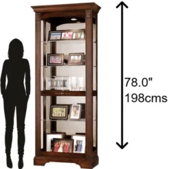 Howard Miller 680420 Howard Miller Ricardo Curio Cabinet 680420 Hampton Cherry