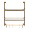 26" X 31" Marit Metal Wall Shelf Gold - Kate & Laurel All Things Decor