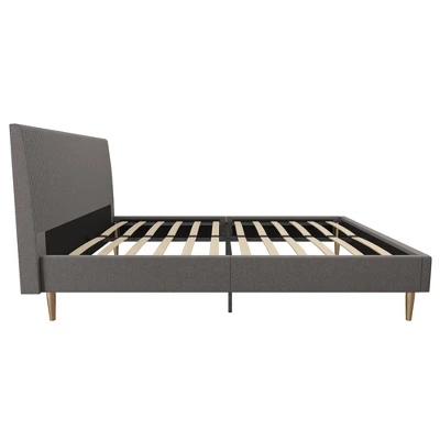 Daphne Upholstered Bed With Headboard And Modern Platform Frame - Mr. Kate - Image 7