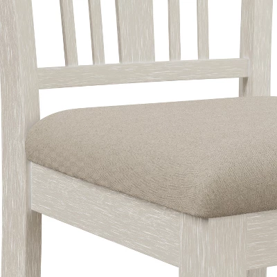 Pebblebrook Wood Slat Back Counter Height Stool White Wire Brush - Hillsdale Furniture - Image 7