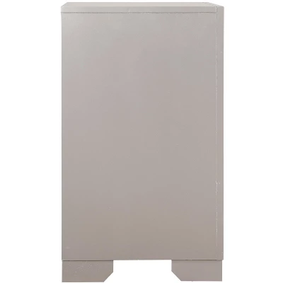 Passion Furniture Alana 2-Drawer Silver Champagne Nightstand (28 In. H X 17 In. W X 25 In. D) - Image 4