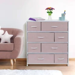 Sorbus Nightstand With Drawers For Home Bedroom Office And More Pink