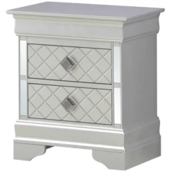 Passion Furniture Verona 2-Drawer Nightstand (24 In. H X 16 In. W X 21 In. D)