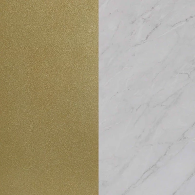 22" Lula Nesting Round Table Set Matte White/Marble Gold - Nathan James - Image 4