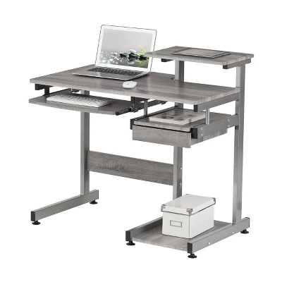 Complete Computer Workstation Desk Gray - Techni Mobili - Image 8