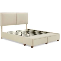 Maxwell Storage Bed With Adjustable Height Headboard - Finch