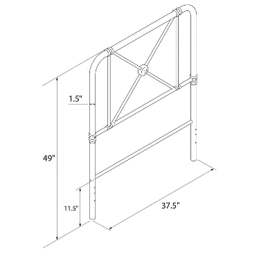 RealRooms Allysa Metal Headboard - Image 3