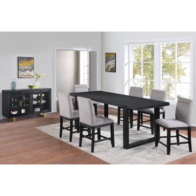 Yves Counter Height Dining Table Charcoal - Steve Silver Co. - Image 7