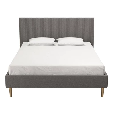 Daphne Upholstered Bed With Headboard And Modern Platform Frame - Mr. Kate - Image 3