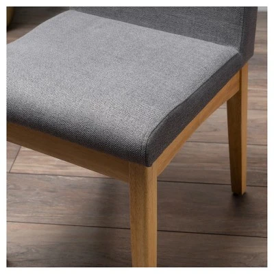 Set Of 2 Dimitri Dining Chair Gray/Oak - Christopher Knight Home - Image 3