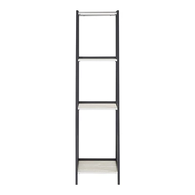 3pc Neveah Marble Ladder Desk And Bookcase Set Matte Black - Inspire Q - Image 11