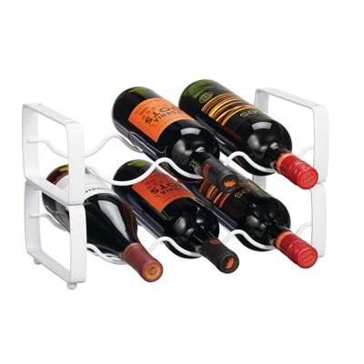 MDesign Metal Wine Rack Storage Organizer, 3 Bottles Each - 2 Pack - Image 10