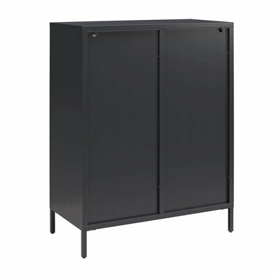 Luna Short 2 Door Accent Cabinet With Fluted Glass - Mr. Kate - Image 5